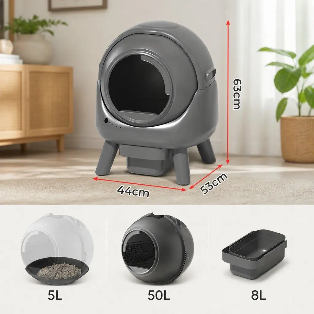 Self-Cleaning Cat Litter Box with APP Control