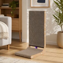 Large Cat L-Shaped Scratching Board Cardboard Furniture Scratcher Rest Play Toy