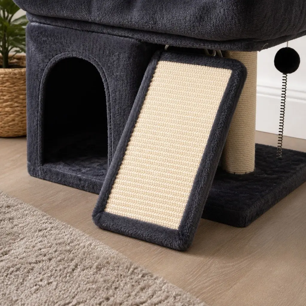 Cat Tree with Spacious Bed and Natural Scratching Posts