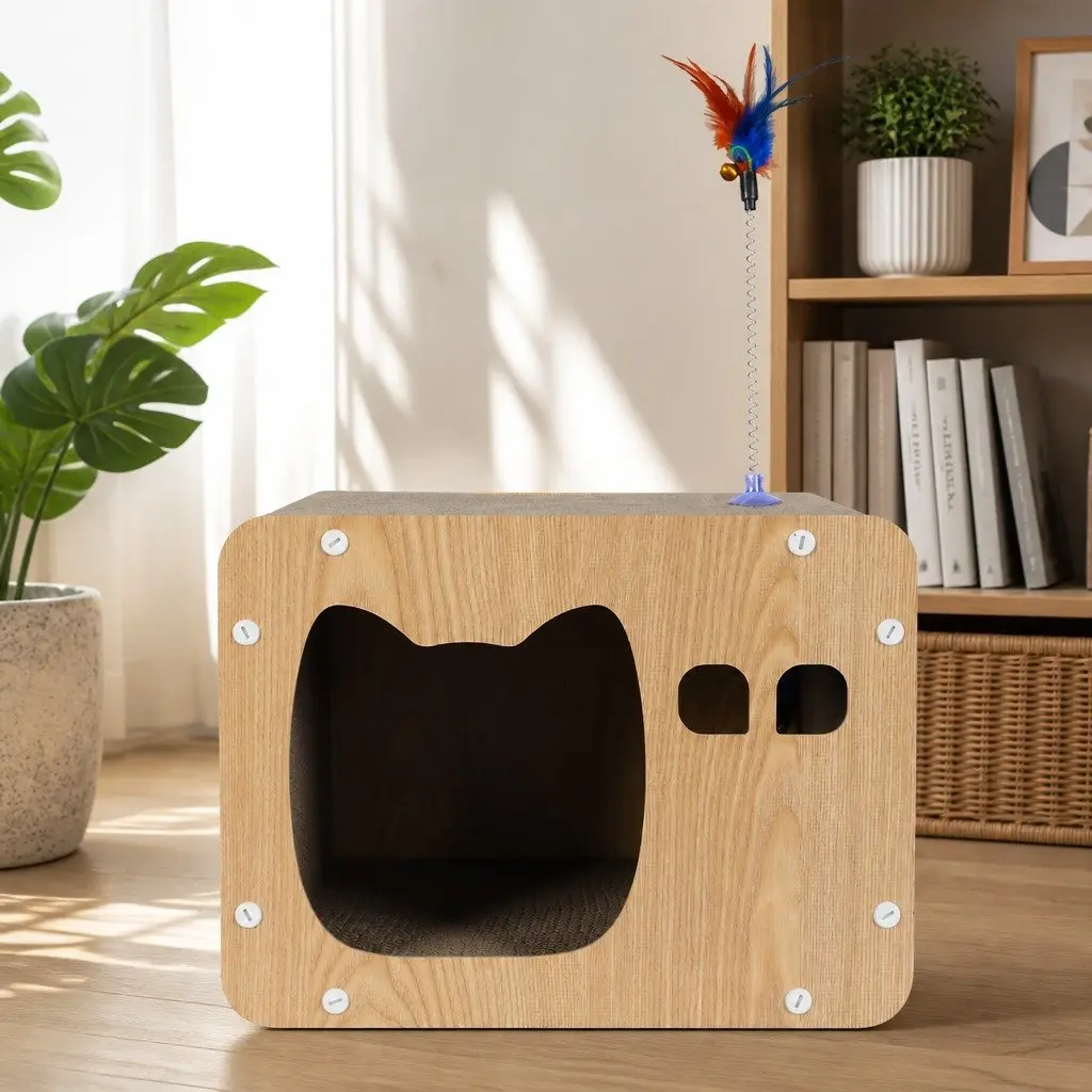 Cat Scratching Board with Interactive Toy