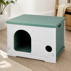 Semi-Enclosed Stackable Dog Kennel for Indoor and Outdoor