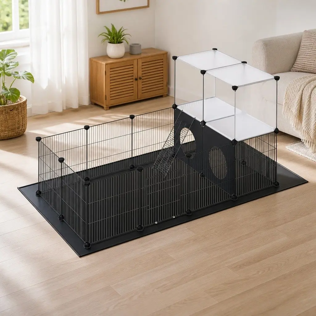 Guinea Pig Playpen DIY Small Animal Cage Fence Rabbit Hamster Enclosure 24 Panel