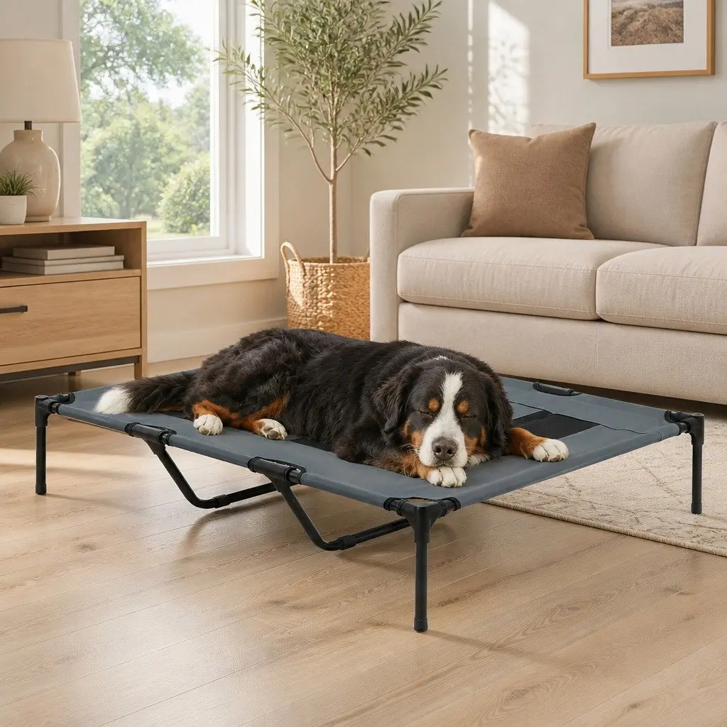 Elevated Pet Bed Raised Dog Bed Large Cooling Breathable Mesh Portable Outdoor