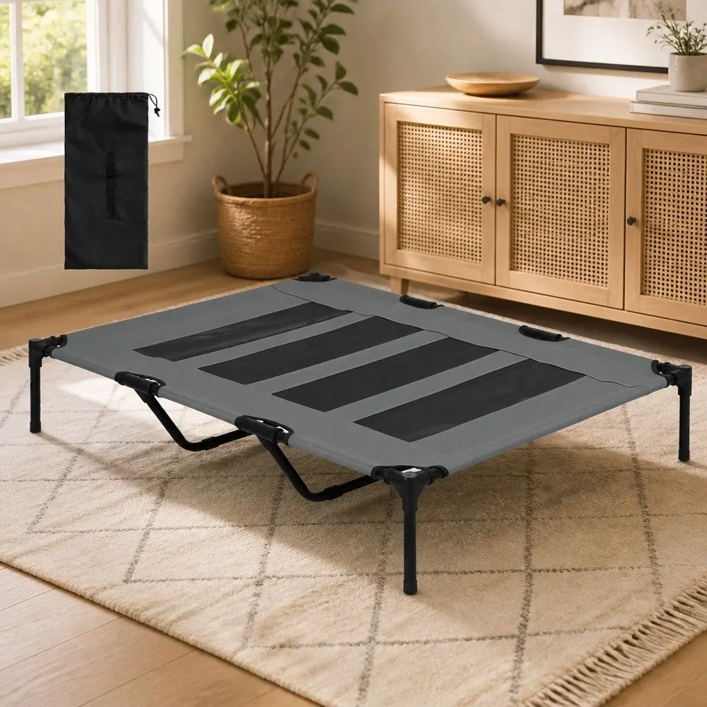 Elevated Pet Bed Raised Dog Bed Large Cooling Breathable Mesh Portable Outdoor