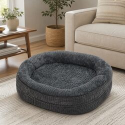Premium Orthopedic Dog Bed with Plush Surface - Grey