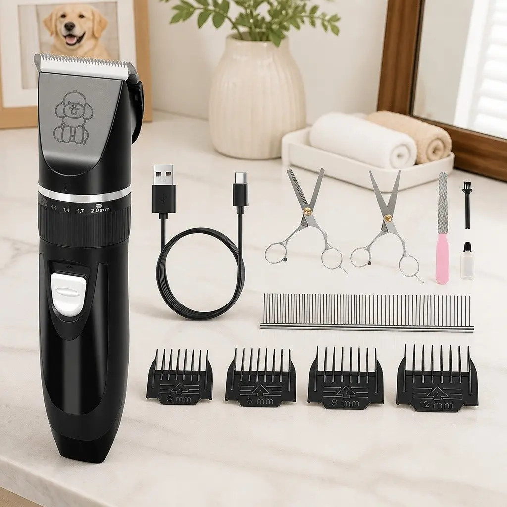 Pet Grooming Clipper Kit for Dogs Cats Hair Shaver Tool