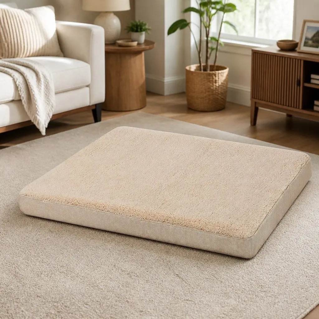 Dog Bed with Soft Cushion and Removable Cover