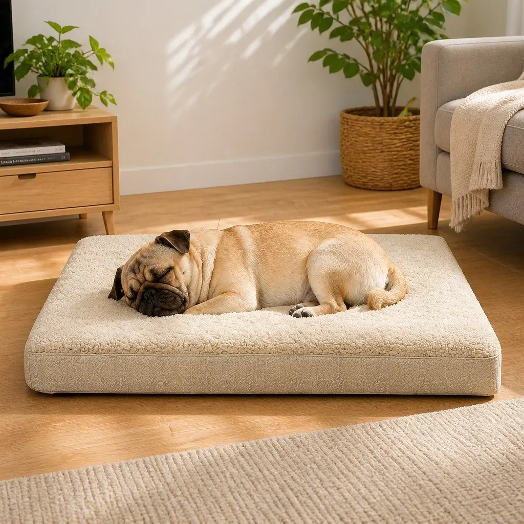Dog Bed with Soft Cushion and Removable Cover