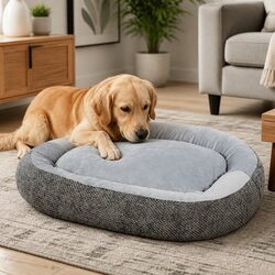 Orthopedic Dog Bed with Plush Cushion and Non-Slip Base