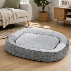 Orthopedic Dog Bed with Plush Surface and Non-Slip Base