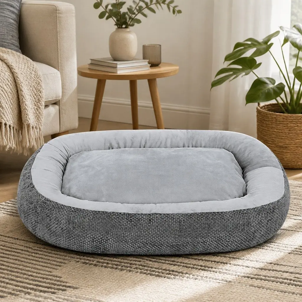 Orthopedic Plush Dog Bed with Non-Slip Support