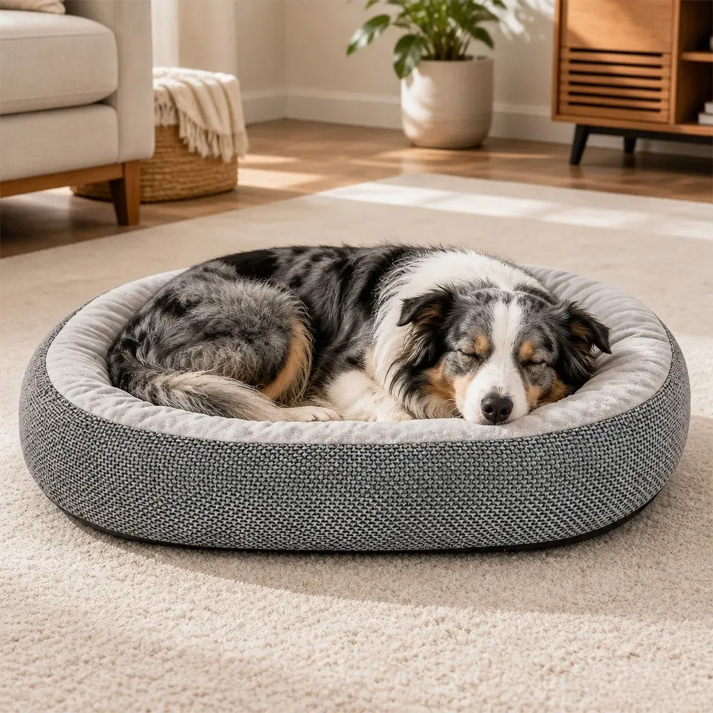 Orthopedic Plush Dog Bed with Non-Slip Support