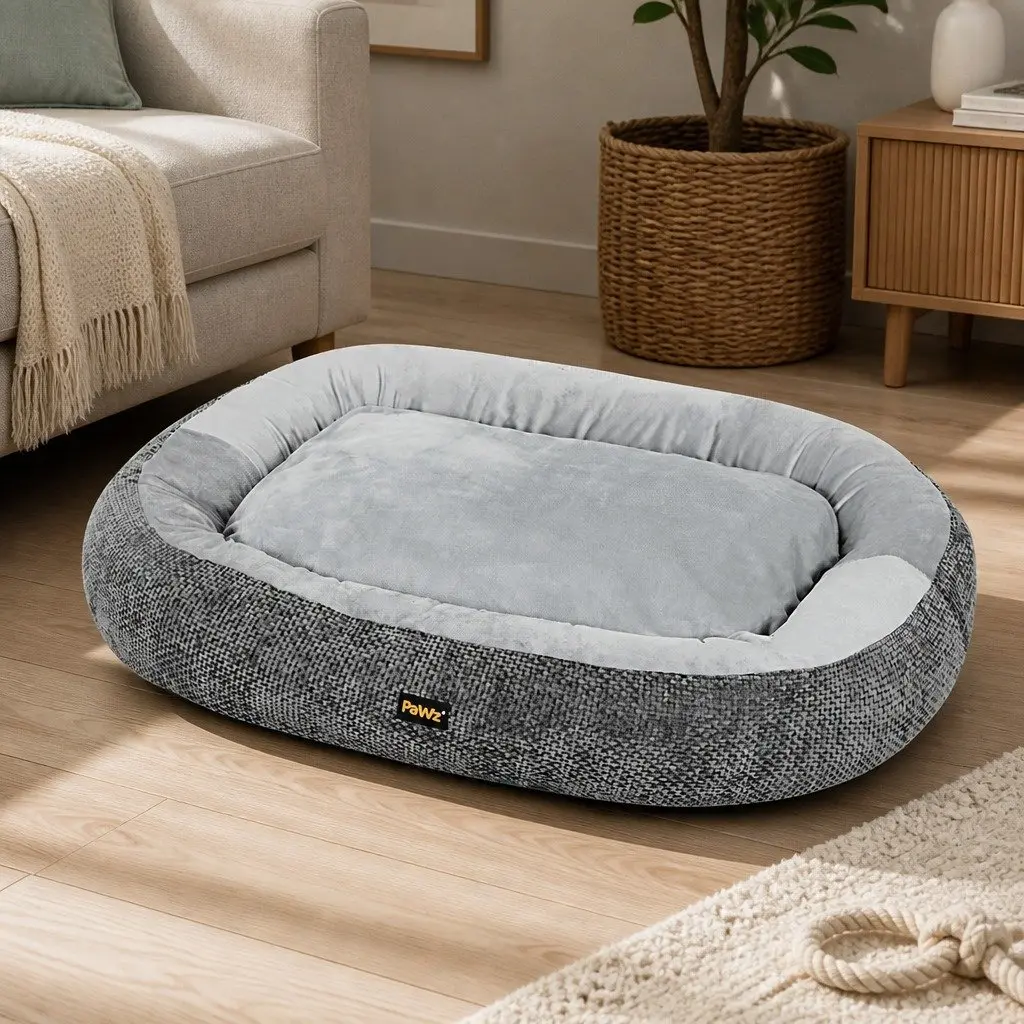 Orthopedic Plush Dog Bed with Non-Slip Support
