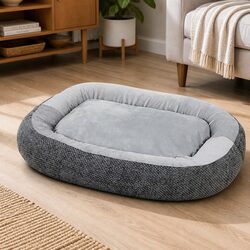 Orthopedic Plush Dog Bed with Non-Slip Base