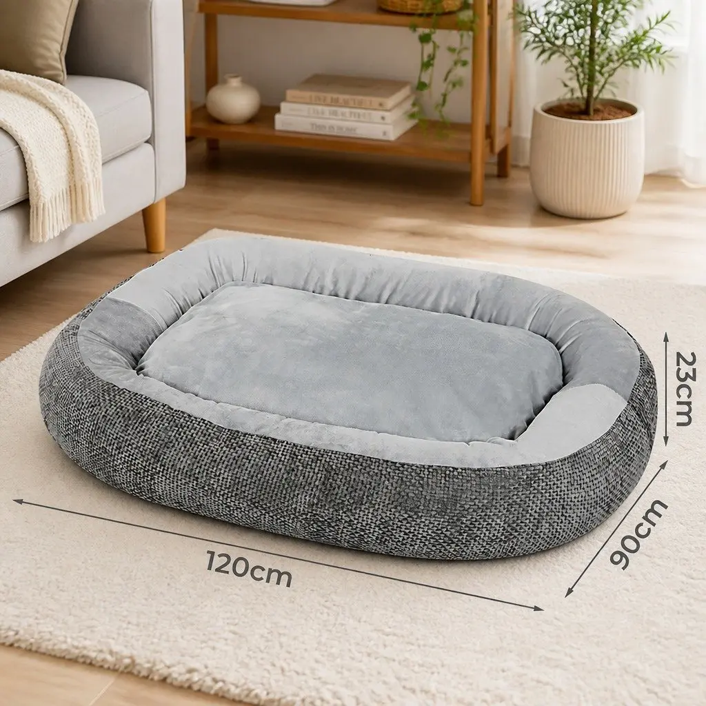 Orthopedic Plush Dog Bed with Non-Slip Base