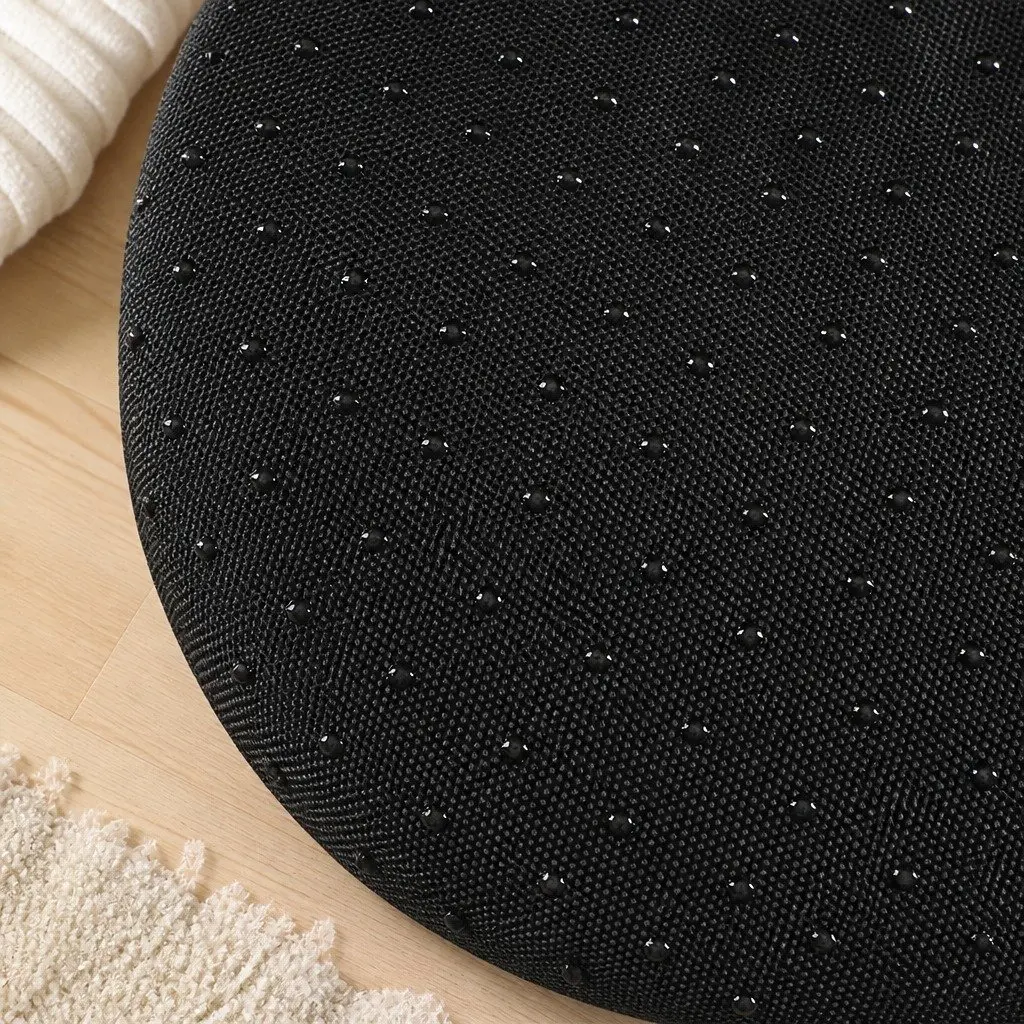 Circular Plush Dog Cosy Bed Calming Pet Checkered Removable Washable Cover