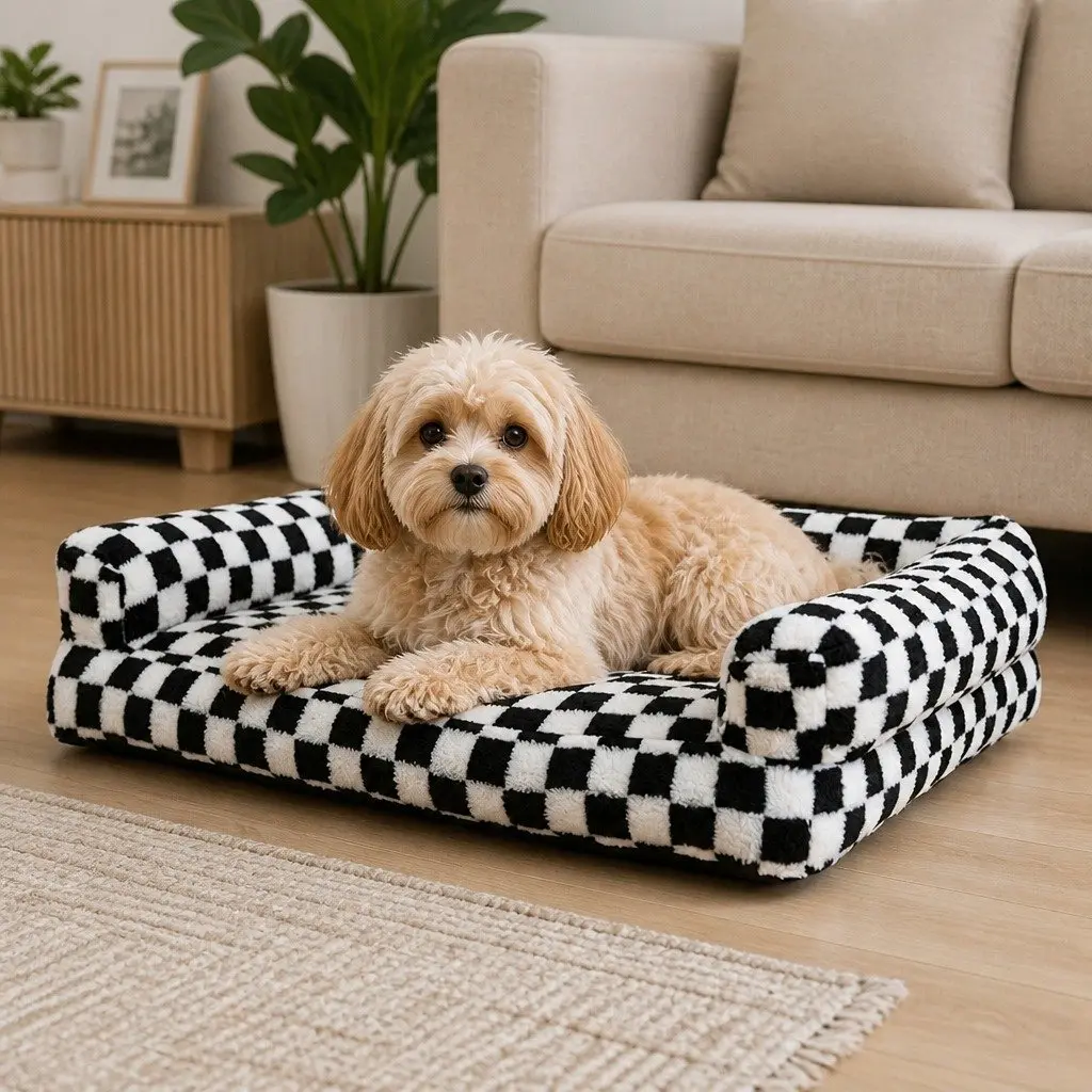 Orthopedic Dog Bed Memory Foam Pet Mattress Mat Sofa Style Washable Cover