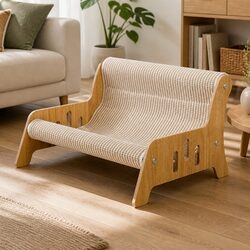 Durable Cat Scratcher Bed Lounge Chair with 52cm Pad