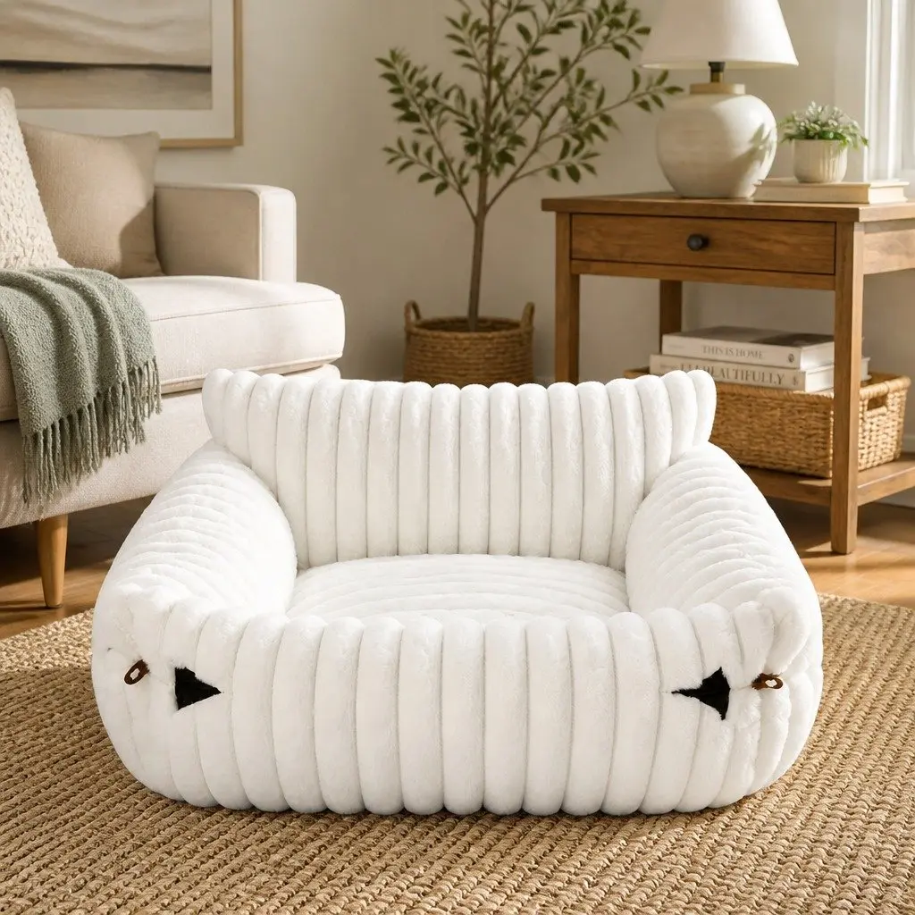 Expandable Cat Bed Sofa with Plush Comfort
