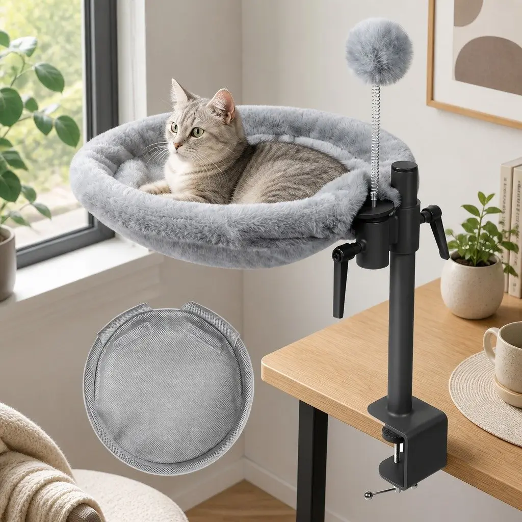 Cat Desk Hammock Metal 42x39x30cm Grey