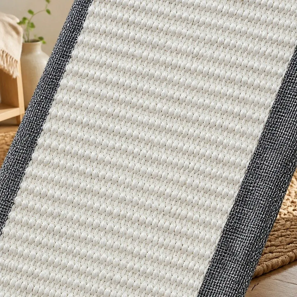 Large Cat House Bed Condo Scratcher Linen Fabric Grey Multi-Level Indoor Cave