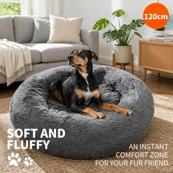 Premium Dog Cat Bed for Comfort and Safety - Dark Gray