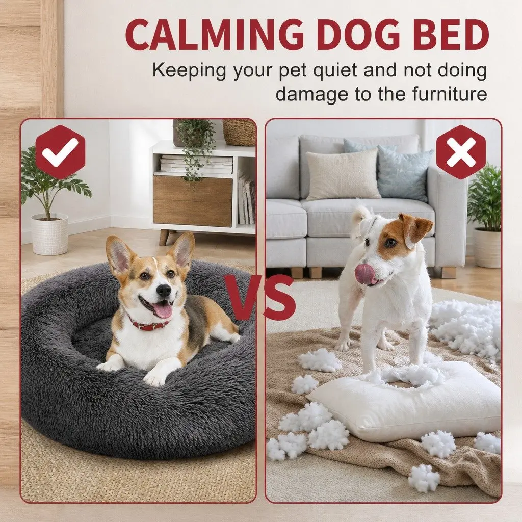 Pet Bed Polyester XXL Dark Gray