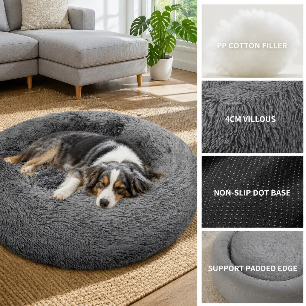 Pet Bed Polyester XXL Dark Gray