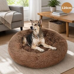 Quality XXL Round Pet Dog Bed in Light Coffee