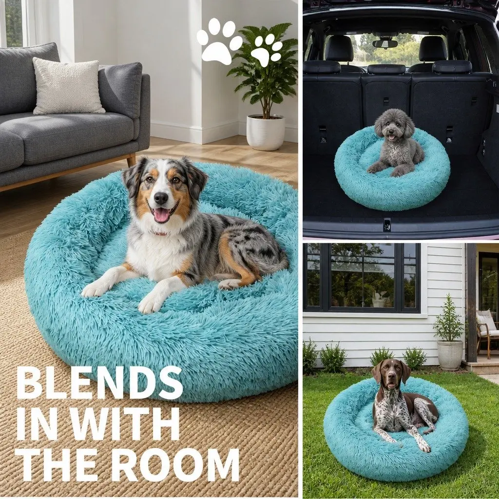Dog Bed Polyester 120cm Teal