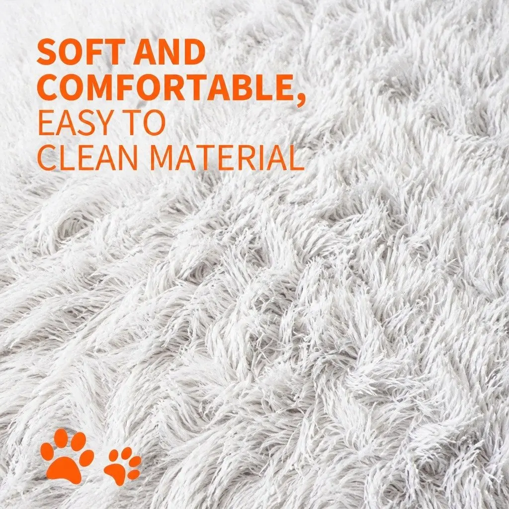 Plush Pet Bed Sleeping Pad Washable Non-Slip Waterproof L Size Grey