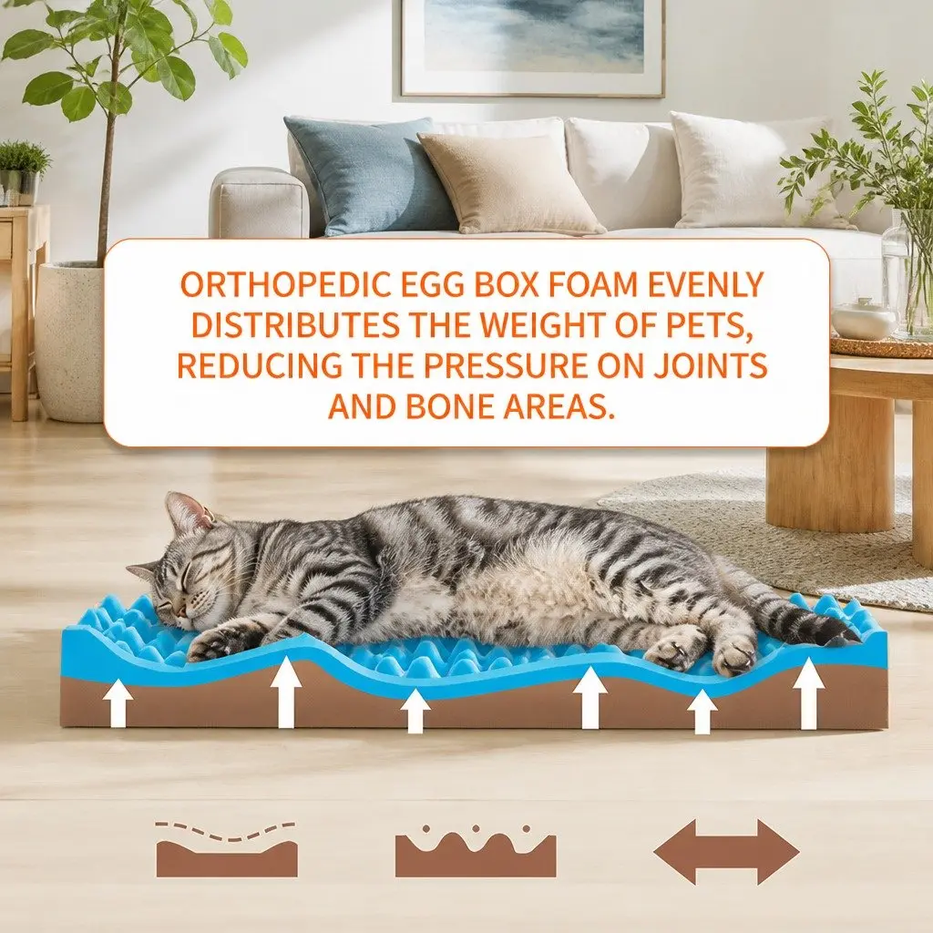 Plush Pet Bed Sleeping Pad Washable Non-Slip Waterproof L Size Grey