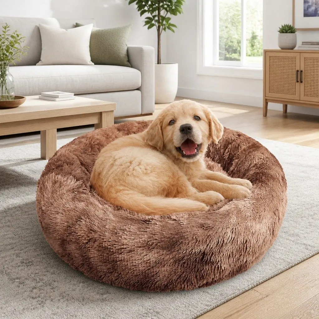 Round Nest Pet Bed for Dogs and Cats