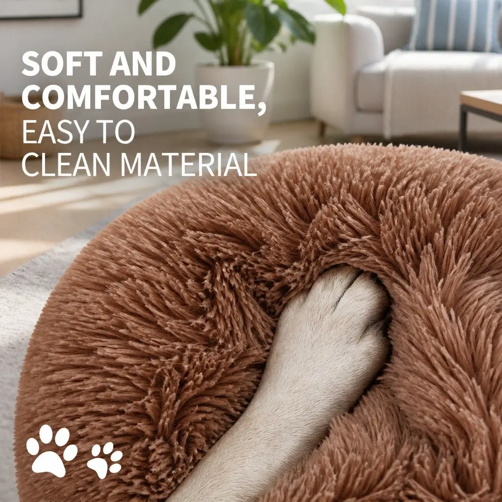 Round Nest Pet Bed for Dogs and Cats