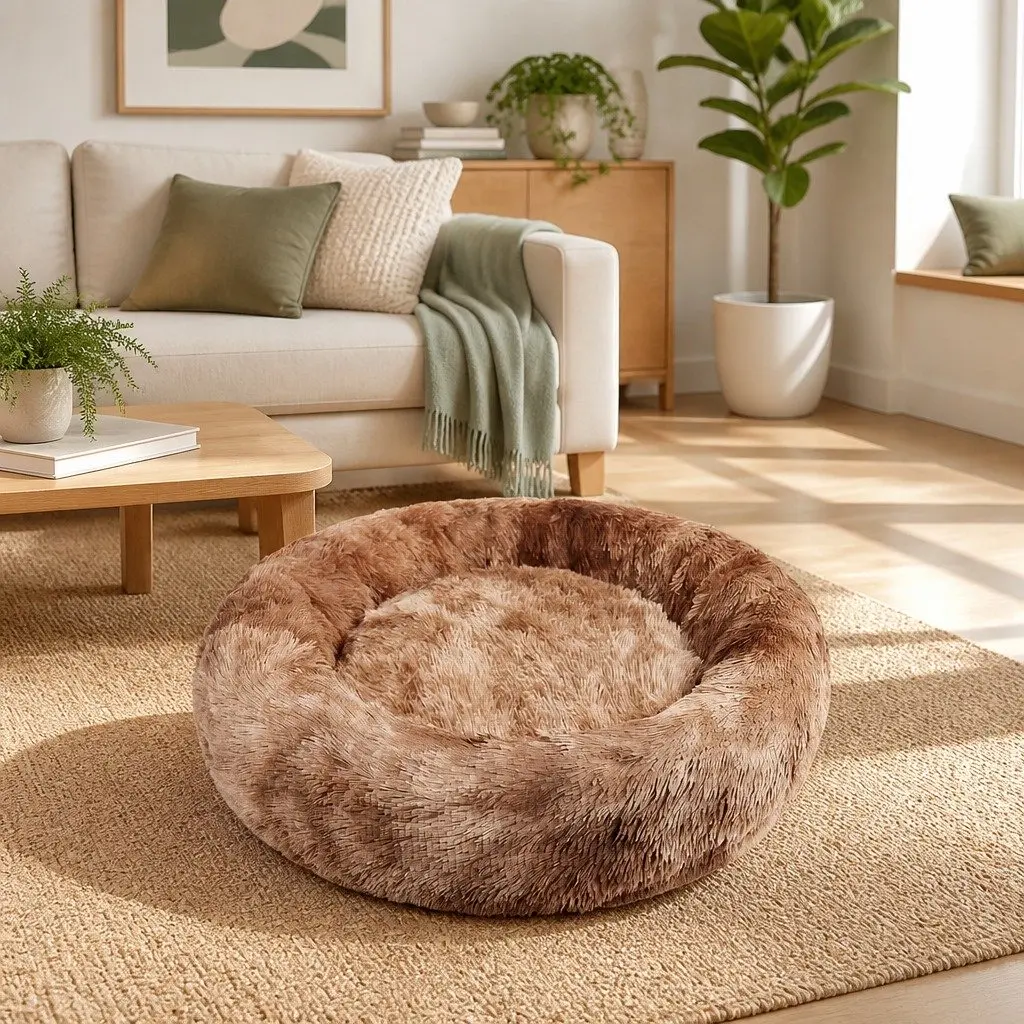 Round Nest Pet Bed for Dogs and Cats 120cm