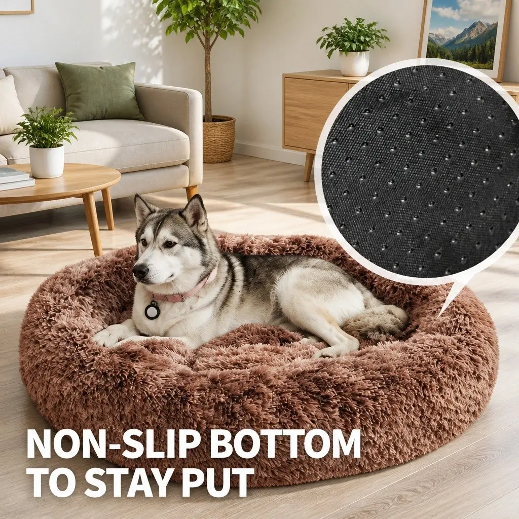 Round Nest Pet Bed for Dogs and Cats 120cm