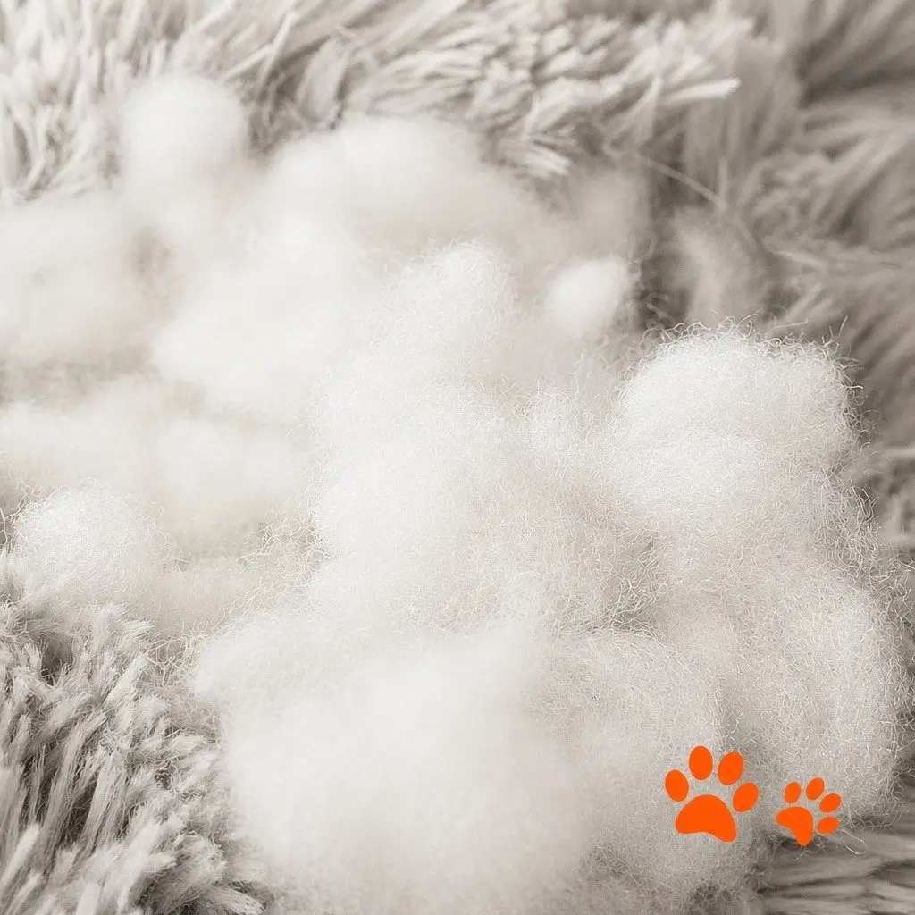 Pet Bed Polyester Round 70cm Light Gray Plush Washable Comfort
