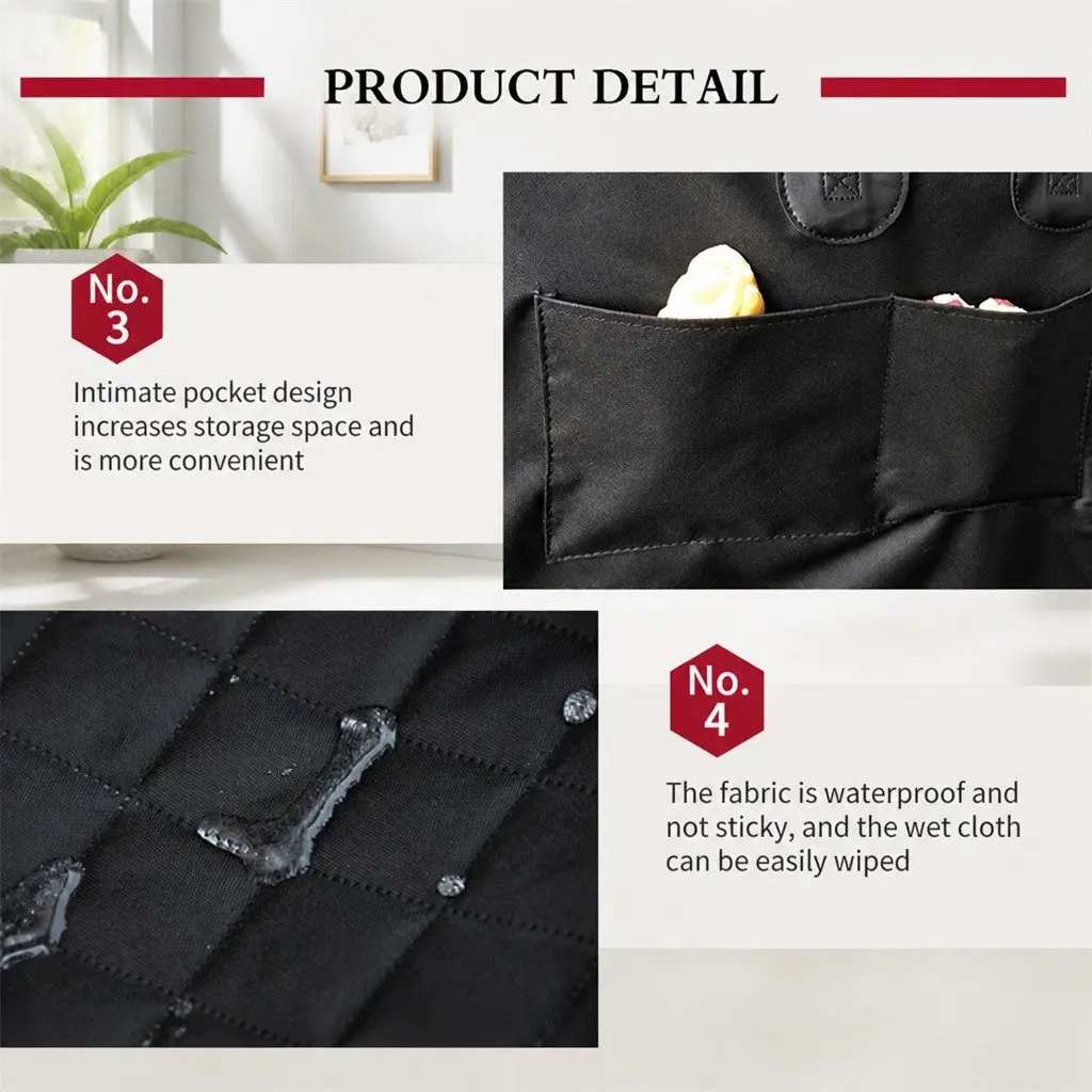 Pet Seat Cover Waterproof 600D Oxford Fabric Back Seat Hammock Black