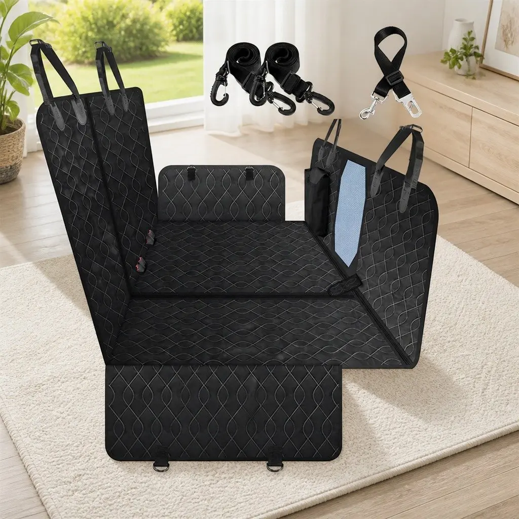 Car Seat Cover Waterproof Oxford Fabric 196x145cm Black