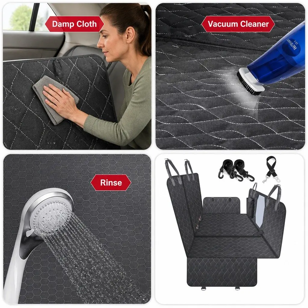 Car Seat Cover Waterproof Oxford Fabric 196x145cm Black