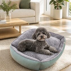 High-Quality Soft Dog Bed with Removable Cover S Size