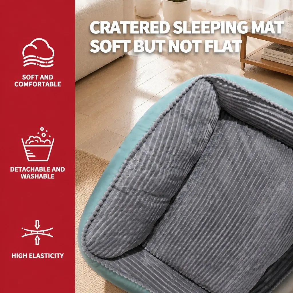 Dog Bed Polyester S Light Green