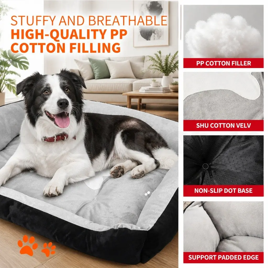 Calming Pet Bed Dog Cat Warm Soft Washable Portable Mat Medium Large