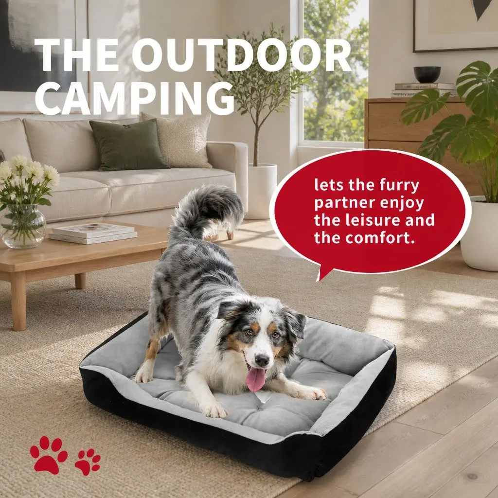 Calming Pet Bed Dog Cat Warm Soft Washable Portable Mat Medium Large
