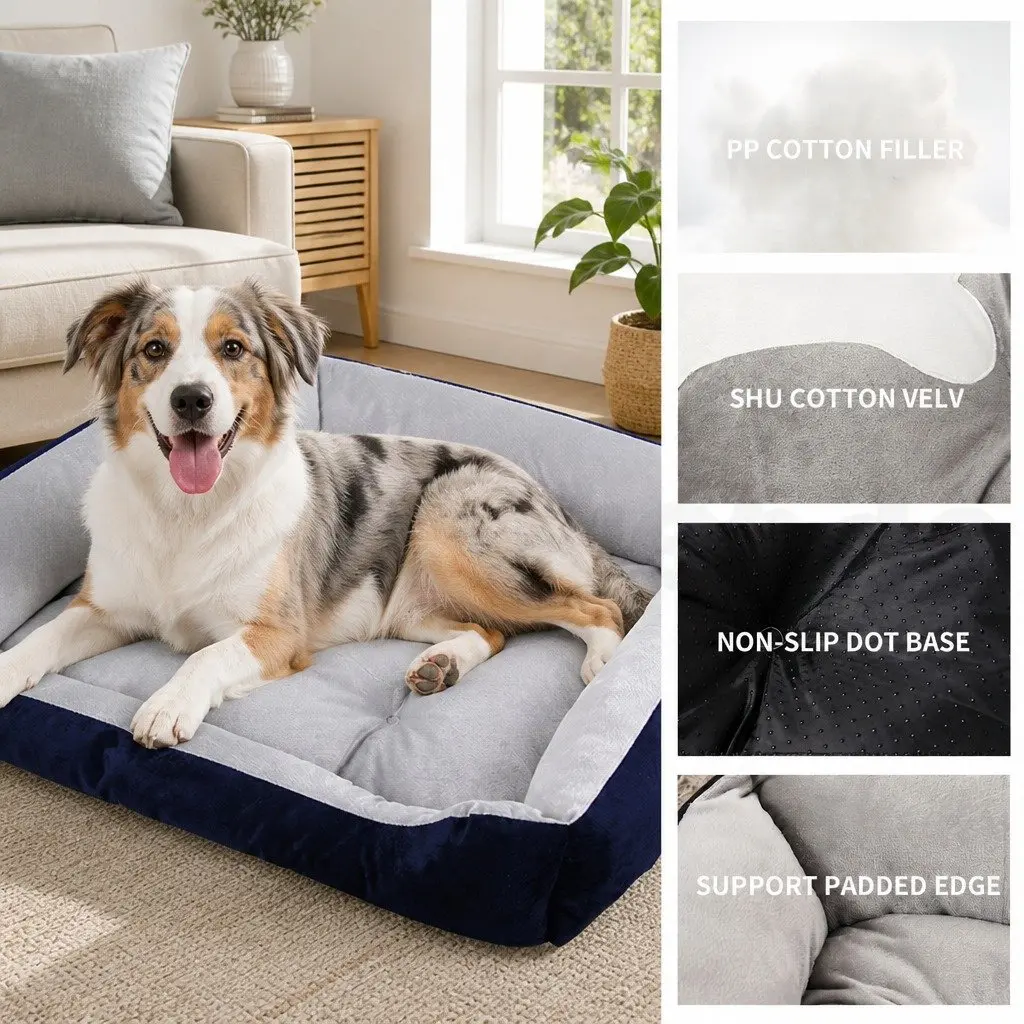Pet Kennel Bed Dog Cat Mat Large Medium Indoor Outdoor Shelter House