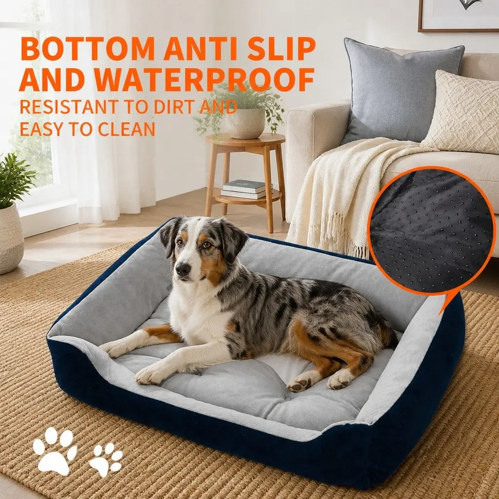 Pet Kennel Bed Dog Cat Mat Large Medium Indoor Outdoor Shelter House