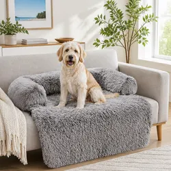 Premium XL Dog Sofa Bed with Cushioned Bolster