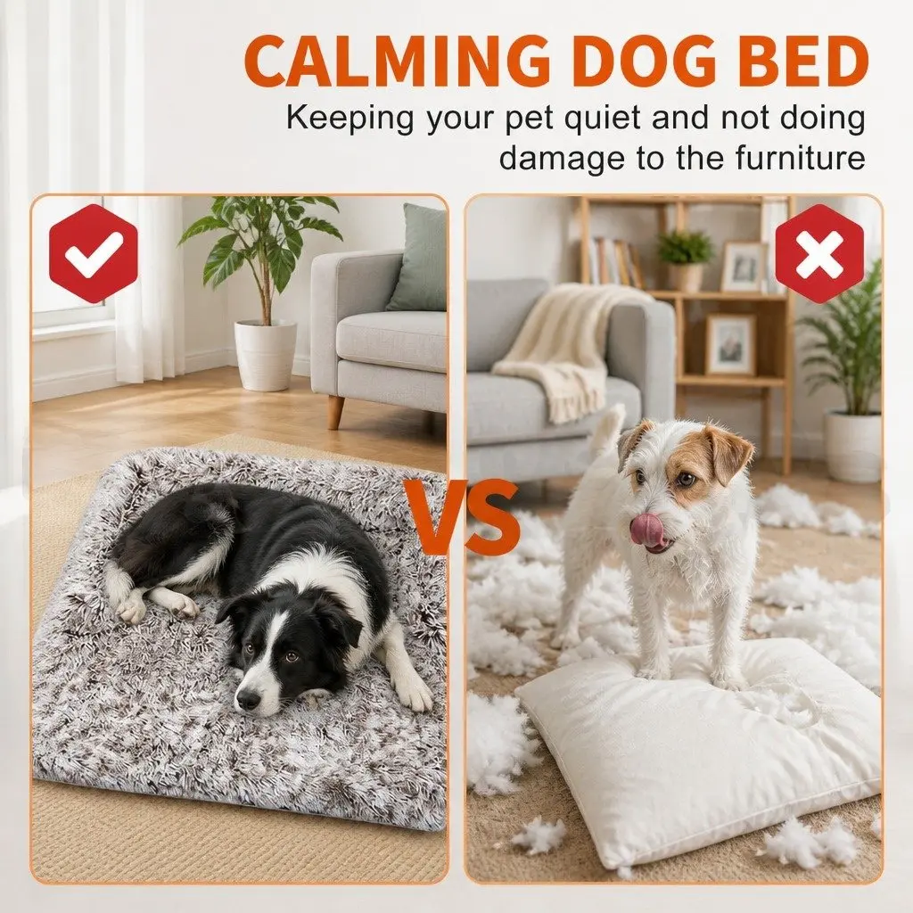 XL Dog Sofa Bed with Cushioned Bolster