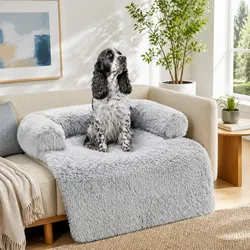 Large Calming Dog Cat Sofa Bed with Waterproof Cover