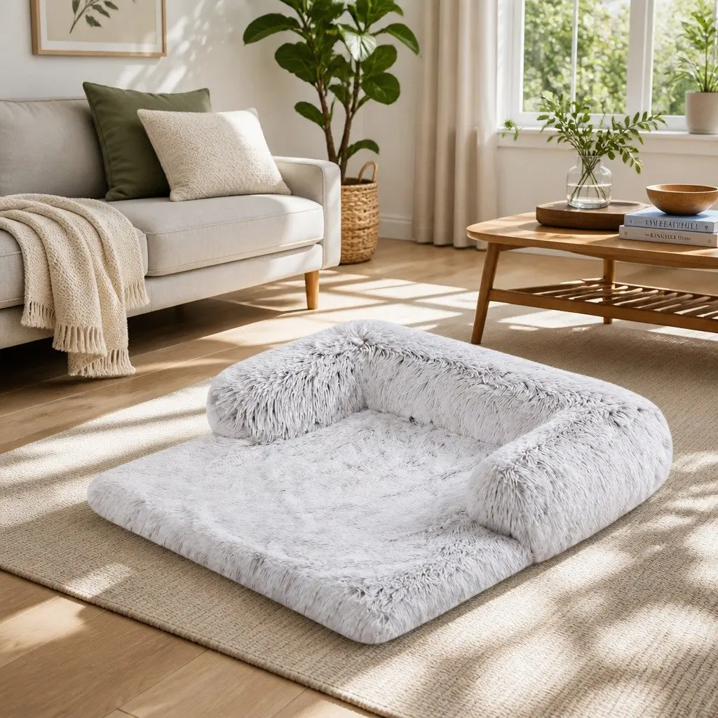 Large Calming Dog Cat Sofa Bed with Waterproof Cover